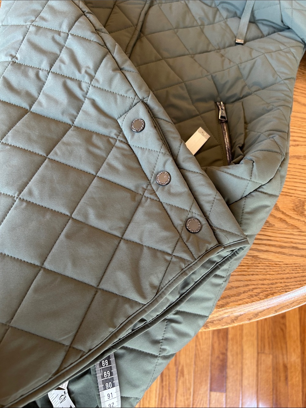Nautica Quilted Hooded Coat in Olive - Picture 8 of 10